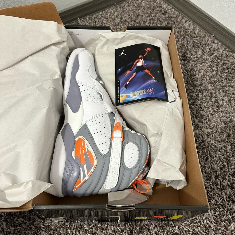 Nike Air Jordan 8 Retro Size 11 Orange Blaze 305381-102 Playoff DEADSTOCK 2007